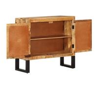 Berkfield Durable Sideboard 80X30X71 Cm Solid Rough Wood Mango And Metal