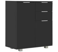 Berkfield Durable Sideboard High Gloss Black 71X35X76 Cm Engineered Wood