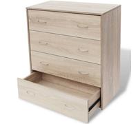 Berkfield Durable Sideboard With 4 Drawers 60X30.5X71 Cm Oak Colour