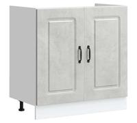 Berkfield Durable Sink Base Cabinet Kalmar Concrete Grey 80X46X81.5 Cm Engineered Wood