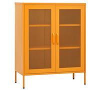 Berkfield Durable Storage Cabinet Mustard Yellow 80X35X101.5 Cm Steel