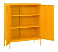 Berkfield Durable Storage Cabinet Mustard Yellow 80X35X101.5 Cm Steel