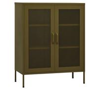 Berkfield Durable Storage Cabinet Olive Green 80X35X101.5 Cm Steel