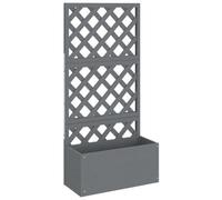 Berkfield Durable Trellis Planter Grey 65X33X135 Cm Wpc