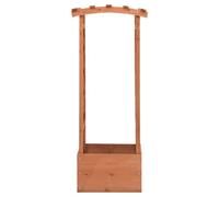Berkfield Durable Trellis Planter With Arch 49X39X117 Cm Firwood