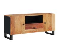 Berkfield Durable Tv Cabinet 105X33.5X46 Cm Solid Wood Acacia&engineered Wood