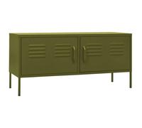 Berkfield Durable Tv Cabinet Olive Green 105X35X50 Cm Steel