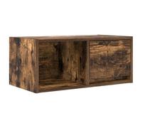 Berkfield Durable Tv Cabinet Smoked Oak 60X31X25.5 Cm Engineered Wood