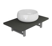 Berkfield Durable Two Piece Bathroom Furniture Set Ceramic Grey