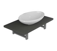 Berkfield Durable Two Piece Bathroom Furniture Set Ceramic Grey