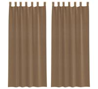 Berkfield Durable Voile Curtains With Loops 2 Pcs Light Brown 140X225 Cm