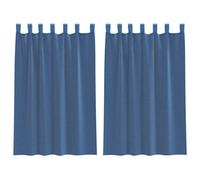 Berkfield Durable Voile Curtains With Loops 2 Pcs Royal Blue 140X175 Cm