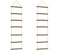 Berkfield Durable Wall Decorations Ladder-Shaped 2 Pcs 30X100 Cm Natural Branch