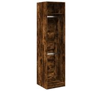 Berkfield Durable Wardrobe Smoked Oak 50X50X200 Cm Engineered Wood