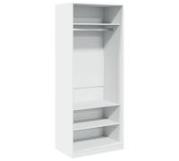 Berkfield Durable Wardrobe White 80X50X200 Cm Engineered Wood