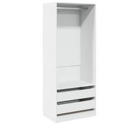 Berkfield Durable Wardrobe White 80X50X200 Cm Engineered Wood