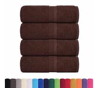 Berkfield Durable Wash Towels 4 Pcs Frogn Brown 30X30 Cm 100% Cotton