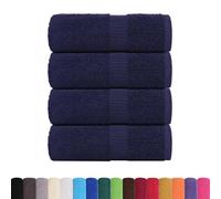 Berkfield Durable Wash Towels 4 Pcs Frogn Navy Blue 30X30 Cm 100% Cotton