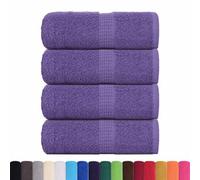 Berkfield Durable Wash Towels 4 Pcs Frogn Purple 30X30 Cm 100% Cotton