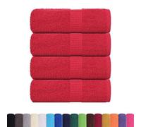 Berkfield Durable Wash Towels 4 Pcs Frogn Red 30X30 Cm 100% Cotton