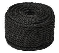 Berkfield Durable Work Rope Black 12 mm 25 M Polypropylene