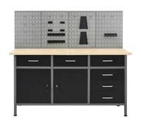 Berkfield Durable Workbench With Four Wall Panels