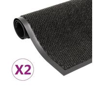 Berkfield Dust Control Mats 2 Pcs Rectangular Tufted 90X150 Cm Black