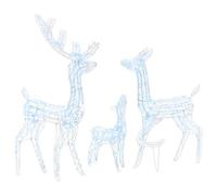 Berkfield Elegant Acrylic Reindeer Family Christmas Decoration 300 Led Cold White