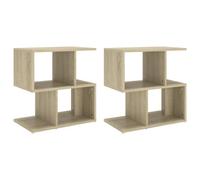 Berkfield Elegant Bedside Cabinets 2 Pcs Sonoma Oak 50X30X51.5 Cm Engineered Wood