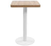 Berkfield Elegant Bistro Table Light Brown 50X50 Cm Mdf