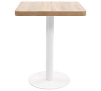 Berkfield Elegant Bistro Table Light Brown 60X60 Cm Mdf