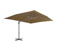 Berkfield Elegant Cantilever Umbrella With Aluminium Pole 400X300 Cm Taupe