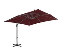 Berkfield Elegant Cantilever Umbrella With Aluminium Pole Bordeaux Red 400X300 Cm