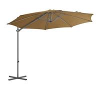 Berkfield Elegant Cantilever Umbrella With Steel Pole Taupe 300 Cm