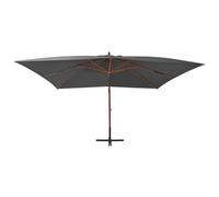 Berkfield Elegant Cantilever Umbrella With Wooden Pole 400X300 Cm Anthracite