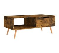 Berkfield Elegant Coffee Table Smoked Oak 100X49.5X43 Cm Engineered Wood