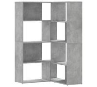 Berkfield Elegant Corner Bookcase 4-Tier Concrete Grey 85X85X140 Cm Engineered Wood