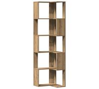 Berkfield Elegant Corner Bookcase 5-Tier Artisian Oak 50X50X179 Cm Engineered Wood
