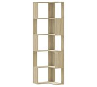 Berkfield Elegant Corner Bookcase 5-Tier Sonoma Oak 50X50X179 Cm Engineered Wood