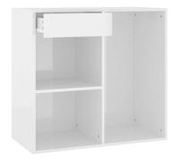 Berkfield Elegant Cosmetic Cabinet High Gloss White 80X40X75 Cm Engineered Wood