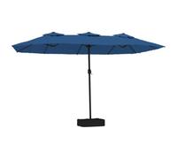 Berkfield Elegant Double-Head Garden Parasol Azure Blue 449X245 Cm
