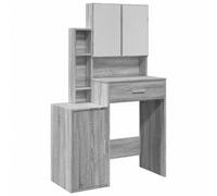 Berkfield Elegant Dressing Table With Cabinet Grey Sonoma 80X35X132 Cm
