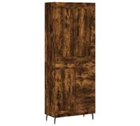 Berkfield Elegant Highboard Smoked Oak 69.5X34X180 Cm Engineered Wood