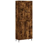 Berkfield Elegant Highboard Smoked Oak 69.5X34X180 Cm Engineered Wood