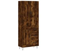 Berkfield Elegant Highboard Smoked Oak 69.5X34X180 Cm Engineered Wood