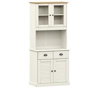 Berkfield Elegant Highboard Vigo White 78X40X175 Cm Solid Wood Pine