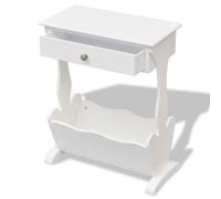 Berkfield Elegant Magazine Rack Melrose White