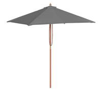 Berkfield Elegant Outdoor Parasol With Wooden Pole 150X200 Cm Anthracite