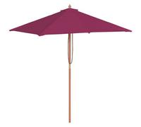 Berkfield Elegant Outdoor Parasol With Wooden Pole 150X200 Cm Bordeaux Red