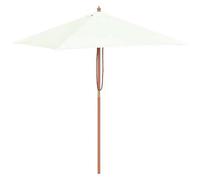 Berkfield Elegant Outdoor Parasol With Wooden Pole 150X200 Cm Sand